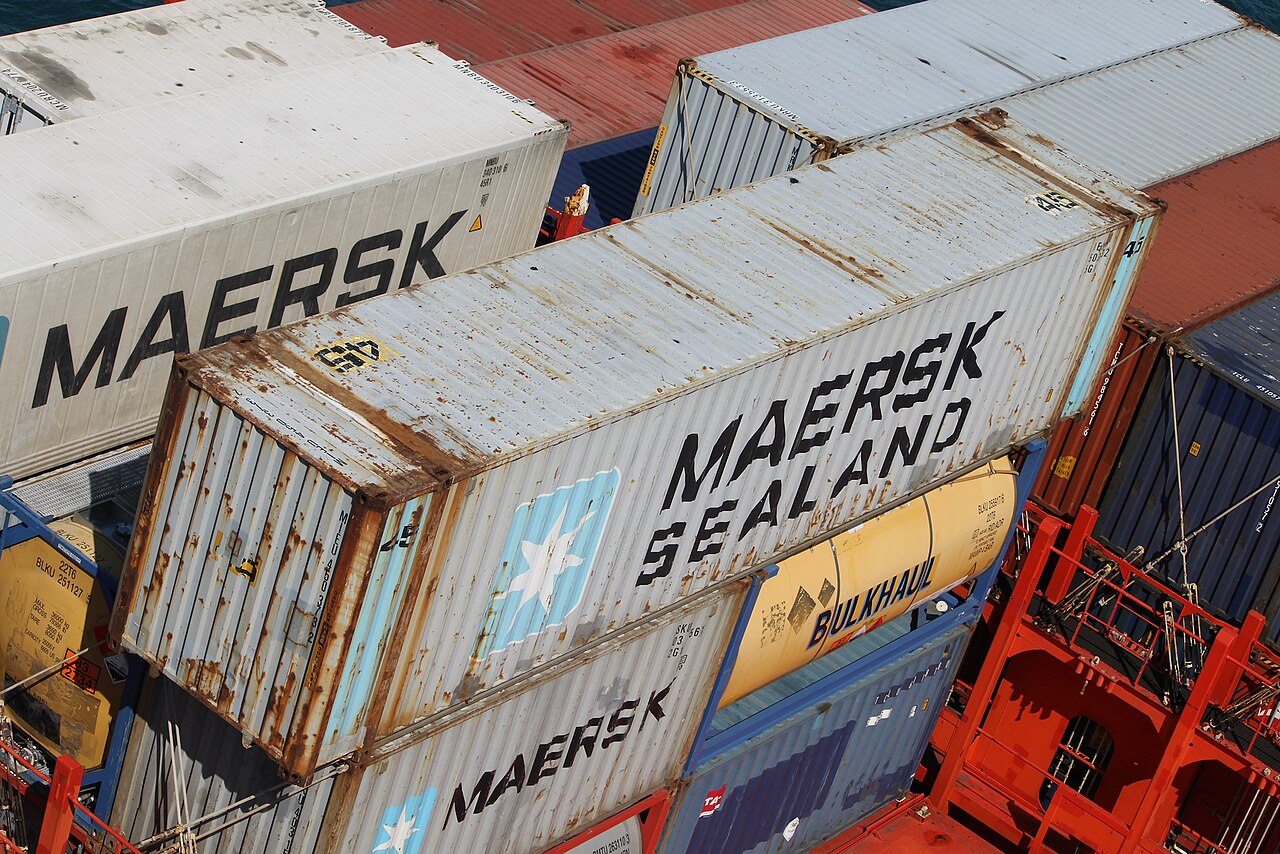 45-Fuß-Container an Bord eines Containerschiffs
